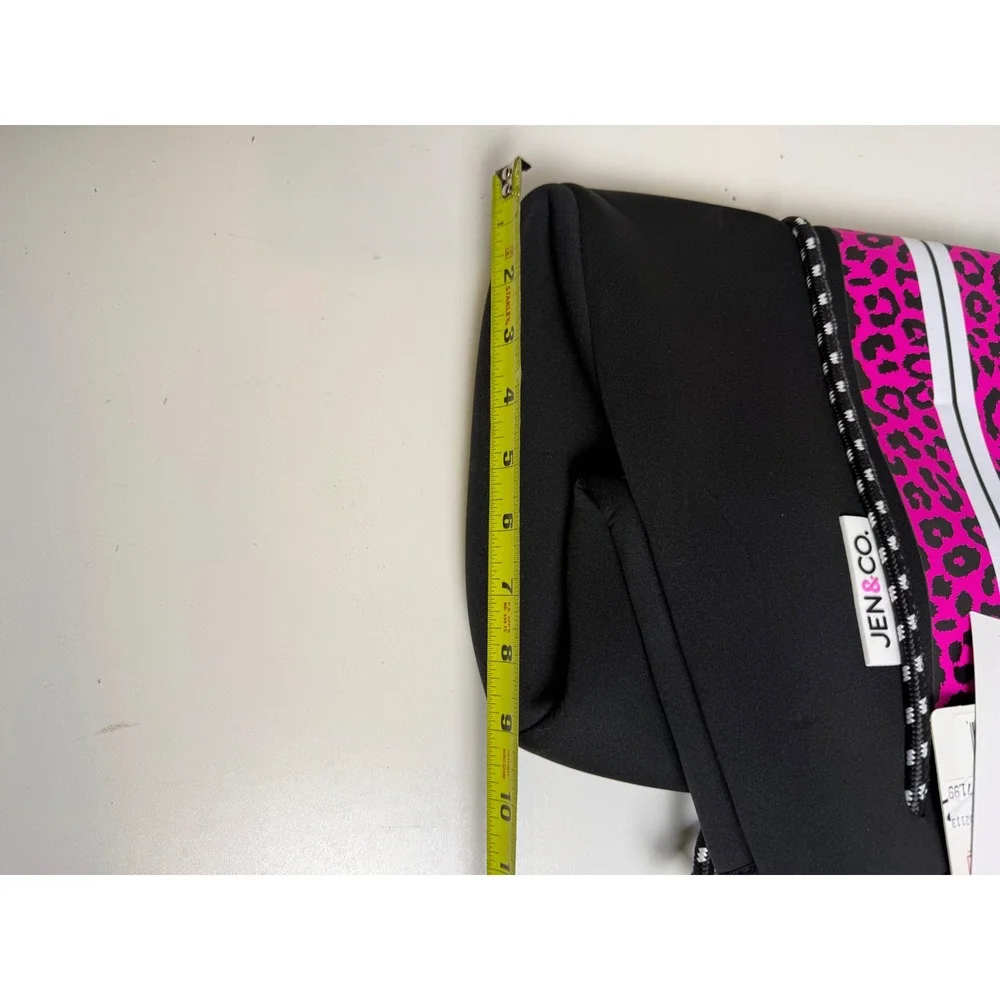 Jen & Co Neo Collective Neoprene Tote Bag NWT‎ Animal Print Black Pink